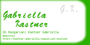 gabriella kastner business card